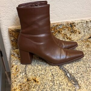 Brown Leather Ankle Boots